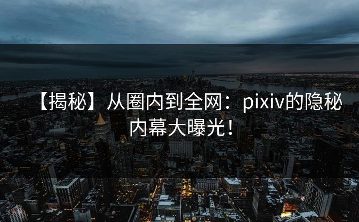 【揭秘】从圈内到全网：pixiv的隐秘内幕大曝光！