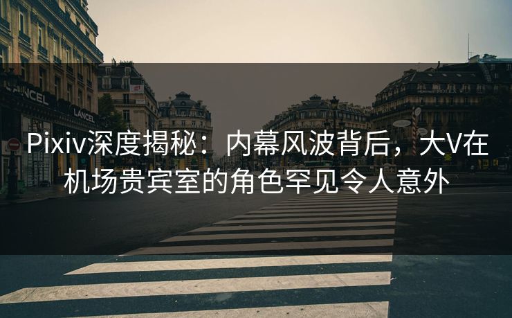 Pixiv深度揭秘：内幕风波背后，大V在机场贵宾室的角色罕见令人意外