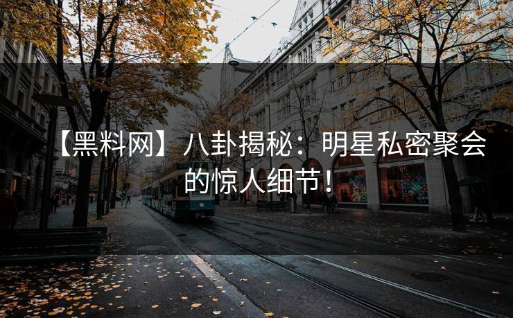 【黑料网】八卦揭秘：明星私密聚会的惊人细节！